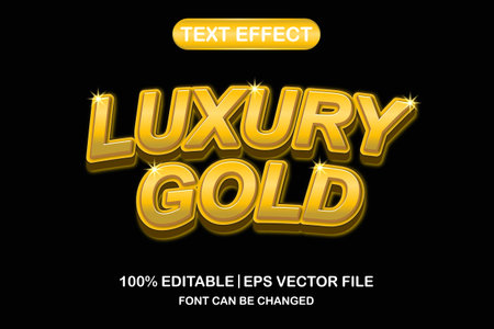 luxury gold 3d editable text effect