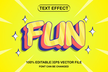 fun 3d editable text effectのイラスト素材