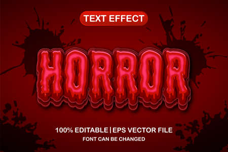 horror 3d editable text effectのイラスト素材