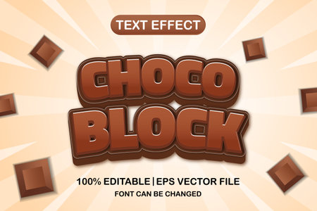 chocolate block 3d editable text effect