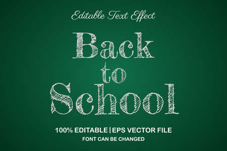 back to school 3d editable text effectのイラスト素材