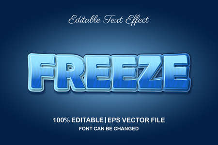 freeze 3d editable text effectのイラスト素材