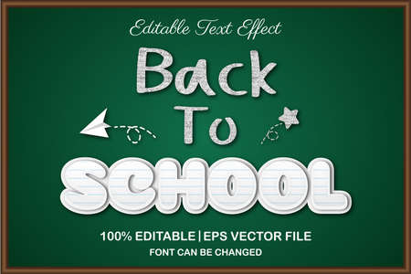 back to school 3d editable text effectのイラスト素材