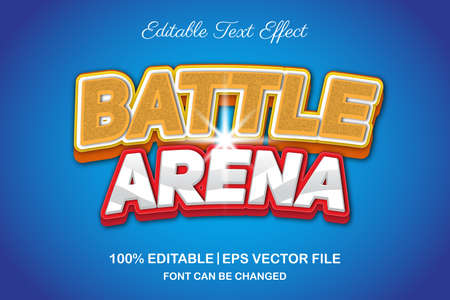 battle arena 3d editable text effectのイラスト素材