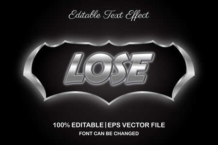 lose gaming editable text effect 3d styleのイラスト素材