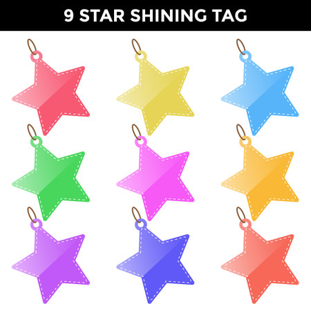 price tag flower shinning geometric shapeのイラスト素材