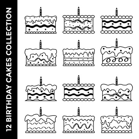 number candle birthday collectionのイラスト素材