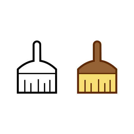 paintbrush logo icon illustration colorful and outlineのイラスト素材