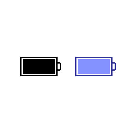 battery logo icon illustration colorful and outlineのイラスト素材