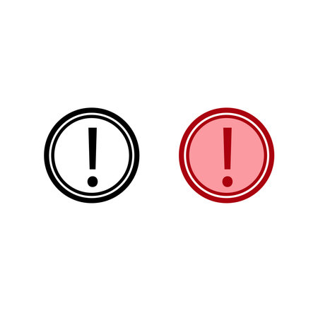 warning caution logo icon illustration colorful and outlineのイラスト素材