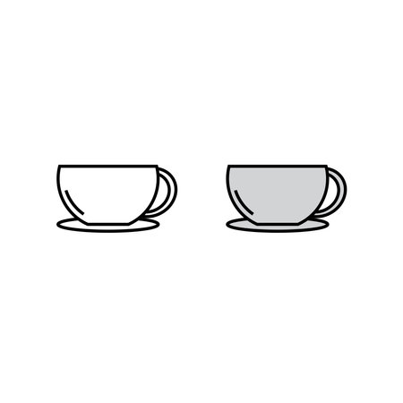 cup logo icon illustration colorful and outlineのイラスト素材