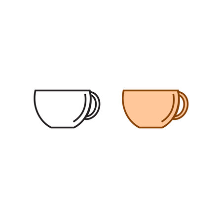 cup logo icon illustration colorful and outlineのイラスト素材