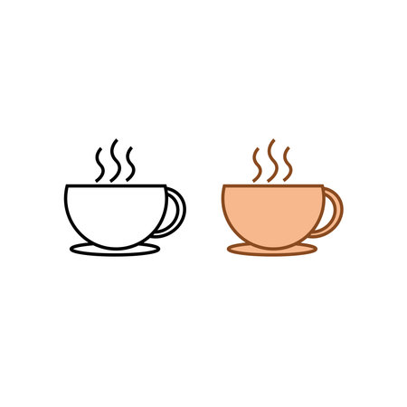 cup logo icon illustration colorful and outlineのイラスト素材