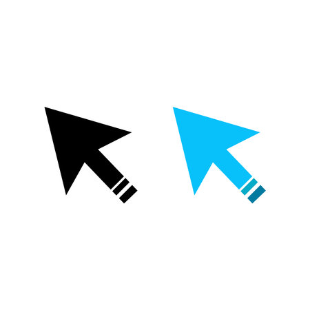 arrow cursor logo icon illustration colorful and outlineのイラスト素材