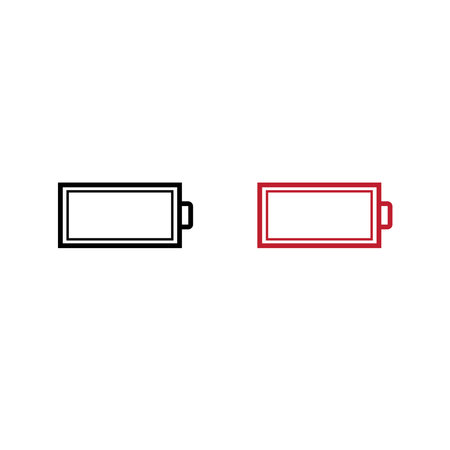 battery logo icon illustration colorful and outlineのイラスト素材