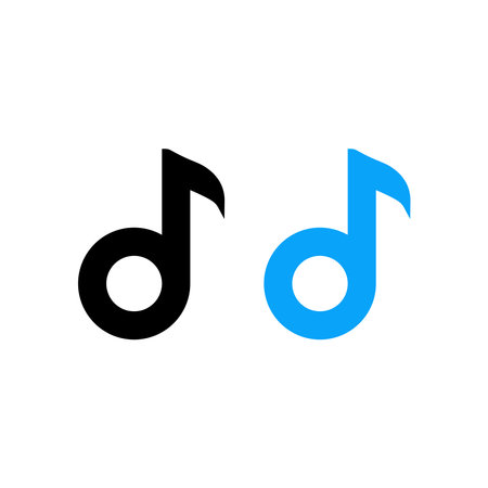 melody key logo icon illustration colorful and outlineのイラスト素材