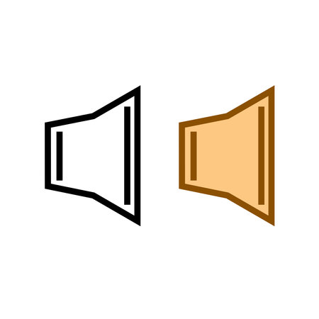 loudspeaker logo icon illustration colorful and outlineのイラスト素材