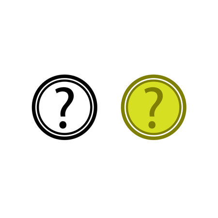 question mark logo icon illustration colorful and outlineのイラスト素材
