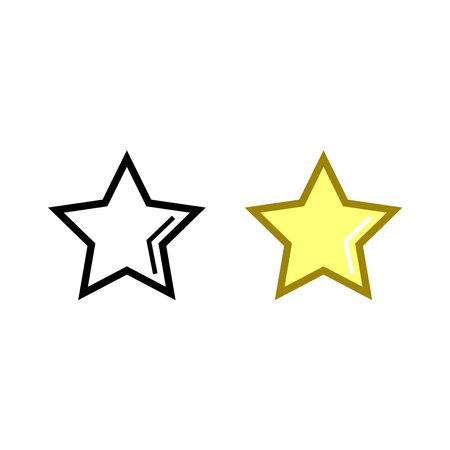 star logo icon illustration colorful and outlineのイラスト素材