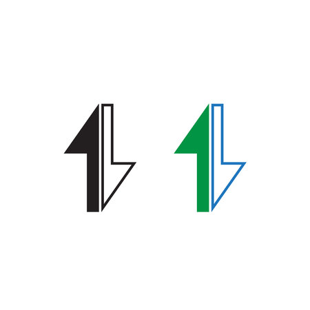arrow transfer data illustration colorful and outlineのイラスト素材