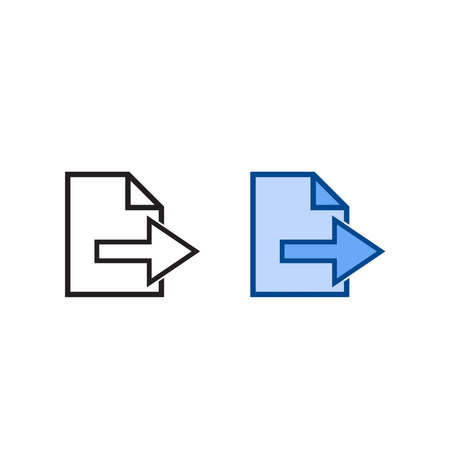 file data transfer logo icon illustration colorful and outlineのイラスト素材