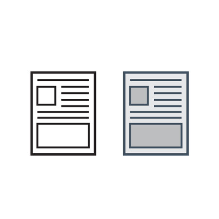 news logo icon illustration colorful and outlineのイラスト素材