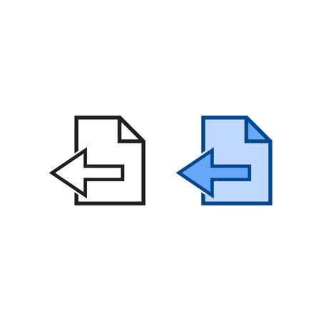 file data transfer logo icon illustration colorful and outlineのイラスト素材