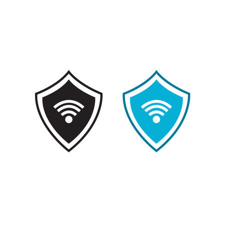 signal guard logo icon illustration colorful and outlineのイラスト素材