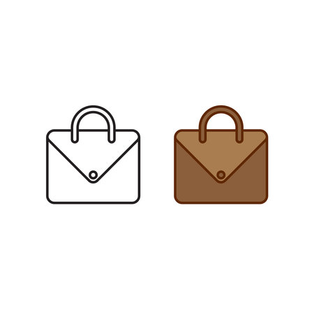 work bag logo icon illustration colorful and outlineのイラスト素材