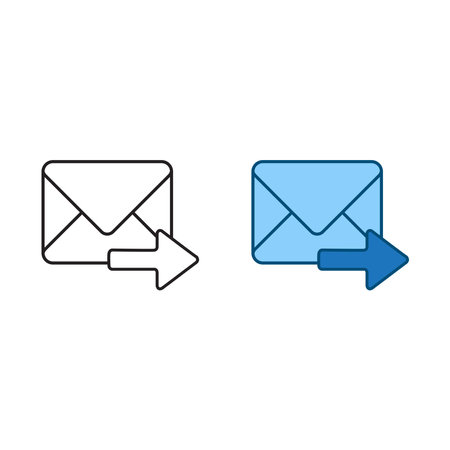 send mail logo icon illustration colorful and outlineのイラスト素材