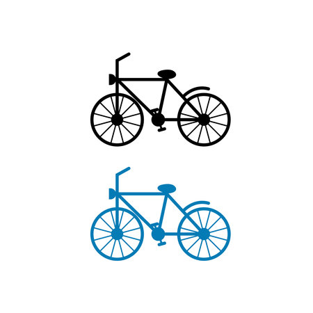 bicycle logo icon illustration colorful and outlineのイラスト素材