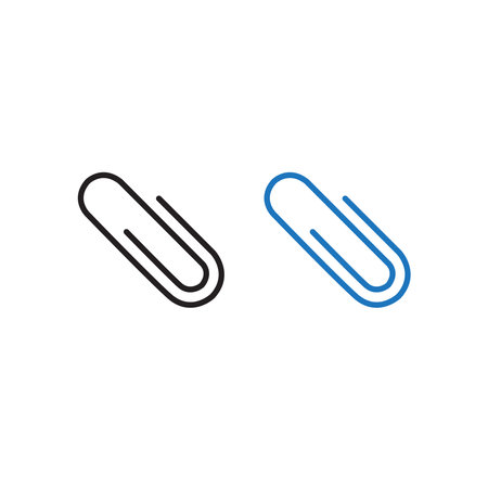 paperclip logo icon illustration colorful and outlineのイラスト素材