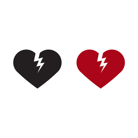 Heart logo icon illustration colorful and outlineのイラスト素材