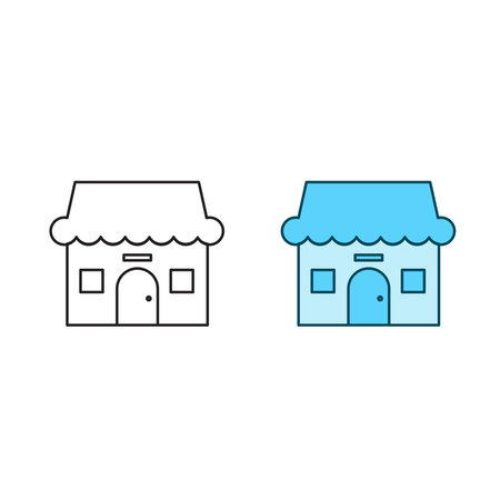 house logo icon illustration colorful and outlineのイラスト素材