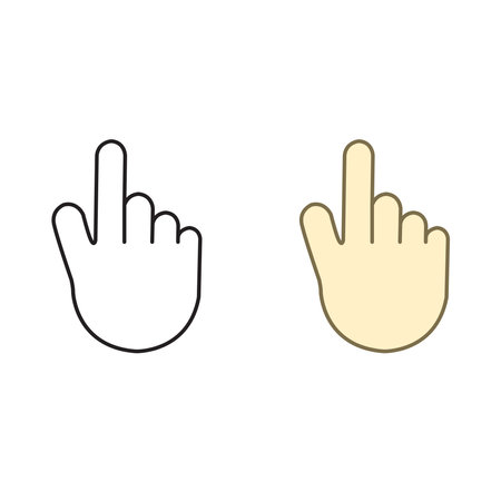 hand palm logo icon illustration colorful and outlineのイラスト素材