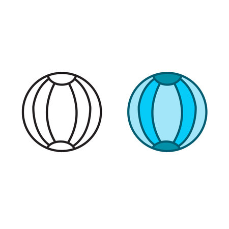 kids ball logo icon illustration colorful and outlineのイラスト素材