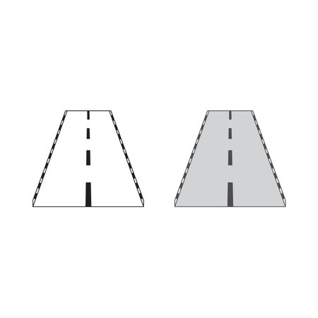 road street logo icon illustration colorful and outlineのイラスト素材