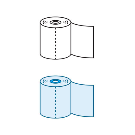 roll tissue logo icon illustration colorful and outlineのイラスト素材