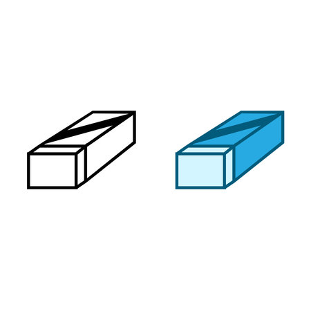 eraser logo icon illustration colorful and outlineのイラスト素材