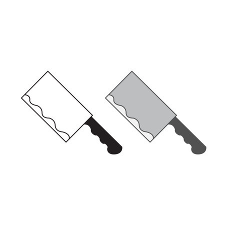 knife logo icon illustration colorful and outlineのイラスト素材