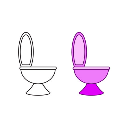 sitting closed logo icon illustration colorful and outlineのイラスト素材