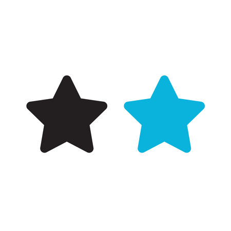 star logo icon illustration colorful and outlineのイラスト素材