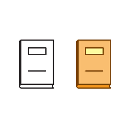 book logo icon illustration colorful and outlineのイラスト素材