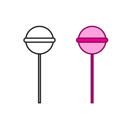 lollipop candy logo icon illustration colorful and outlineのイラスト素材