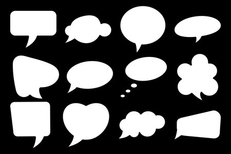 doodle bubble speech comic empty element designのイラスト素材