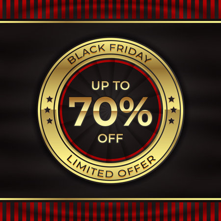 Black friday modern banner background designのイラスト素材