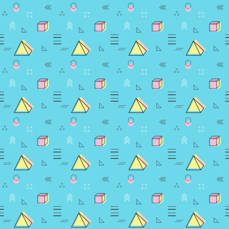 colorful memphis pattern banner colorful
