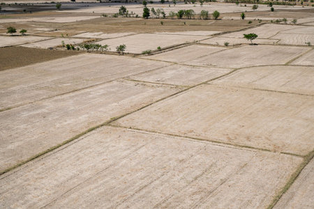 rice terraced fields in Kanchanaburi, Thailandの写真素材