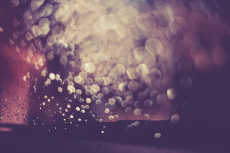Vintage tone of :Drops Of Rain on the window for Background
