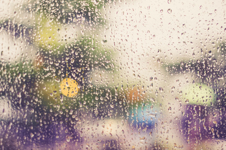 Vintage tone of : Water Droplet on the glassの写真素材